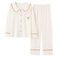 Antarktische Pyjama Frauen Frühling und Herbst reines Baumwoll-Langarm-Heimkleidung Vollte Baumwolle großer Größe 2024 neuer Set JM3527 M [80-98jin [Jin entspricht 0,5 kg]]