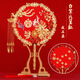 QBILY Wedding Fan Bridal Fan Wedding Xiuhe Clothes Ancient Style Finished Round Fan Wedding Fan Gift Covering Chinese Style Wedding Red Face Flying Together Gift Box No Fan Stand