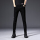 ROMON high-end pure black jeans for men in summer thin slim fit and slim 9-point pants trendy casual pants for men 902 black regular size 31 waist circumference 2 feet 4 suitable for around 120-130 Jin [Jin equals 0.5 kg]