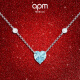 APM Monaco Fléral officiel bleu Love Heart 925 Collier en argent Femmes EXQUISITE CLAVILE NOUVEAU ANNE