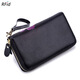 Yunfan (Yunfan) Portefeuille Long Women's Long Real Cuir Cuir Zipper portefeuille RFID Fashion Personnalité Cow Cuir Cutch 22780 Bauhinia - Purple