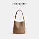 COACH Gift New Women's Classic Logo WILLOW No. 19 Soft Bucket Bag Presbyopia Women's Bag B4/Brown Caramel Color