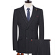 Angel Bird Double-breasted Suit Men's High-End Wool Wedding Dress Peaked Collar Business Professional Suit 995 Black Striped Double-breasted Suit + Pair of Pants 56 190/Recommended 180-200Jin Jin is equal to 0.5 kg