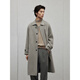 Vêtements pour hommes GXG, conception de boucle avion multicolore, manteau à laine long à la mode, 2024 Nouveau produit d'hiver, gris et vert L