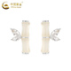 China Gold (CHINA GOLD) Hotan Jade Bamboo Earrings Unique Earrings Women's New Fashion Earrings Valentine's Day Birthday Gifts for Girlfriends and Wife Listening to Bamboo Hotan Jade Bamboo Earrings-S925 Silver Brand Gift Box