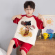 Langsha Pajamas Pajamas Summer Summer de algodón delgado de algodón delgada para algodón de algodón Medio de mediana edad y niños grandes Summer Student Traje LT694 150 Recomendado 140-150 cm/70-85Jin [Jin equivale a 0.5 kg]