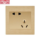 Pobinet de commutateur Delixi CD831 Champagne Gold Brushed Gold 86 Cacheté à trois trous à trois trous Interrupteur d'alimentation à deux trous Open Double contrôle 1
