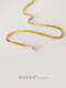 Shumo HETAO minimalist side chain Xiping Cuban chain bracelet sparkling plain gold full 18K gold light gold does not fade other lengths can be customized, customization is not returnable