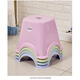 Zhongshang thickened plastic stools for household children's small stool square stool creative fashion bathroom bench living room chair adult low stool 9903 small green