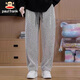 Paul Frank Casual Pants Men's Autumn Chenille Pants Men's Loose Straight Wide Leg Sports Men's Pants Dark Gray XL