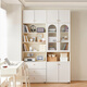 Quanyou Home Light Luxury Bookcase Floor-standing Wall Bookshelf Bedroom Storage Rack File Cabinet Storage Figure Display Storage Cabinet