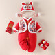 JOYNCLEON Baby New Year Festive Clothes Winter Male and Female Baby Onesies Red Cotton Clothes 100-Day New Year Clothes Big Red Dragon Tengyun + Hat 90cm