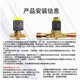 Almacenamiento en frío XMSJ Normalmente cerrado de una vía de refrigeración de dos vías, aire acondicionado de válvula solenoide de 12V24V, válvula de refrigeración de freón, soldadura amarilla de 12V 3/4 1098-6