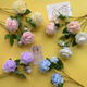 Simulated 3-head peonies wedding flower arrangement rose flower sea wedding arrangement fake flowers Brazilian rose ground line leading silk flowers pink
