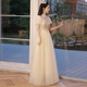 Zhufan High School Generation Dress Women's Abschlussfeier Sense Champagnerfarbe Abendkleid Frauen 2025 Neue High-End-Nischen-Champagnerfarbe (0298) m