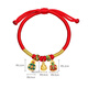 Zhou Taisheng Pure Gold 999 Gold Swallowing Beast Gold Bracelet Female Red Bracelet Birthday Gift for Girlfriend Gold Bracelet