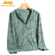 JEEP SPIRIT2025 Primavera y verano Ropa de protección solar de seda de hielo Ropa de piel clara transpirable de secado rápido para mujer Chaqueta Ropa de montañismo al aire libre Ropa de piel rosa púrpura-6688B para mujer 4XL (140-155 Jin [Jin equivale a 0,5 kg]) Seguro de transporte
