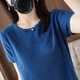 Dan Pretty Xinjiang Cottons neuer sommergestrichener runder Nacken kurzärmelige Frauen Lose große, vielseitige Top-Basis-Trend 9898 Green M 80-100jin [Jin ist 0,5 kg]