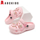 ABC Kinder Kinderschuhe Summer Männer und Mädchen Sandalen weicher Sohle-Loch-Schuhe Cartoon Beach Schuhe 8603 Pink 30-31
