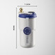 MINGRUI (MINGRUI) water cup, men and women, insulated coffee cup, cold cup, ice cup, student car lettering custom LOGO graduation gift [upgraded intelligent temperature display] blue 420ml+2* ice cube