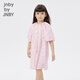 Jnby von Jnby Jiangnan Stoff Kinderkleidung Frühlings- und Sommerkleid Blütenknospenhülle Bugmuster süßes atmungsaktives Mädchen 1N3G12480 690 Verschiedenes Pulver 140 cm