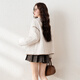TonLion 2023 Imitation Lamb Wool Jacket Women's Short Round Neck Small Fragrance Top Off-White/Second Batch S