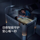 Cool Douding Deep Sleeping Crib pliant épissage grand lit pour bébé lit nouveau-né pour bébé lit intelligent lit bébé lit + moustique net + panier de rangement + matelas en fibre + appareil photo