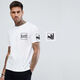 Emporio Armani Neu gedrucktes kurzärärmiges T-Shirt EA7 Herren-halbärmeliger purer Baumwollbasishemd Trendy Sommer Herren Top White 683 m