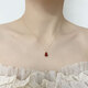Hunter 18K gold gourd pendant color gold rose gold gold pendant red agate clavicle chain set chain women's gift au750 18K gold rose gold (with 18K gold necklace) large gourd