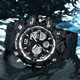 Peak Watch Men's Waterproof Student Luminoso Student Multifuncional Electronic Watch Students High School Temperament Fashion Casual Sports Watch YB14117J2 [blanco y negro]
