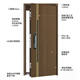 
Foaming and filling silent Class A security door hidden lintel wood grain transfer entrance door 2025 new Chinese luxury house mother door mechanical lock 2250*1050