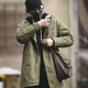 Maden workwear American retro M51 fishtail windbreaker military coat parka clover cotton jacket mid-length jacket hooded men military green (slim fit) M
