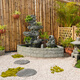 Villa Garden Outdoor Courtyard Rockery Flowing Water Fountain Circulating Water Landscape Decoration Ornament Balcony Fish Pool Landscape 5010 Rectangular Pool 190x70x155 Length Width Height