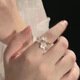 
Super gentle camellia ring for women ins niche design frigid style high-end adjustable index finger ring ring #93 [4 rings]