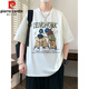Pierre Cardin Juvenil Summer Seda Seda Camiseta de manga corta Summer Summer 2025 Nuevo estilo guapo Big Children's Top para estudiantes de secundaria y secundaria JTTZ-693 White 175 L 105 a 115 Jin [Jin equivale a 0.5 kg]