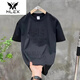 MLEX电迈服饰新款立体钢印双B字母休闲T恤 YS 9856男女款 白色 XL 130-150