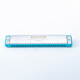 East Top 24-Loch eingebettete polyphonische professionelle Mundharmonika T2402 2.0 Blaugitter