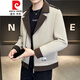 Pierre Cardin British yuppie men's suit jacket short windbreaker design sense casual suit spring and autumn men's jacket beige M