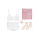 Uras tiene una serie de trincheras de Peach Blossom sin talla de cuello en V encerrado Caja de regalo para mujeres de lencería sexy White