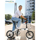 Dahang (Dahon) Mini Ultra Ligero 9 Velocidad Variable Plegable Plegable Estudiante Estudiante Men y mujeres Adultos Bicicletas PAA693 Air Sea (Azul) 16 pulgadas