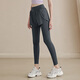 Victoria Traveller Yoga Hosen Frauen Fitnesshosen laufen schnelle Trockensporthosen hoher Taille gefälschte zweiteilige Anti-Awkward-enge Hose grau l