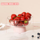 CAIZHI (CAIZHI) Obstschale Abflusskorb Mini Fruchtkorb Haushaltsbonbonschale Snack Teller Hochfuß Fruchtschale kleine frische rosa cz6231
