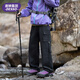 DESSO唐狮集团工装裤子男士春季美式2025新款宽松直筒防风防水休闲冲锋 MYK25-9885-岩途灰 3XL