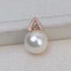 Fujiu G18k gold AU750 Reba pendant head pendant for women 12-16 pearl buckle diy accessories holder 5072 18K rose gold zircon empty holder without beads