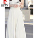 皮尔卡丹（pierre cardin）白色无袖背心连衣裙女夏季2025新款高端精致感收腰气质裙子女 白色连衣裙 S
