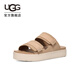 Ugg Summer Damen komfortable dicke Sohle exponierte TOE STEFLCRO FLIP-FLOP CLASSIGKEITERS 1158054SAN SAND COPP 37