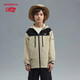 
newbalance nb children's clothing 25 years spring new style men's and women's hooded jacket adjustable windbreaker jacket 7AF12013 7AF12013-BEI khaki 160 cm