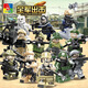Woma building blocks Woma compatible building blocks police 12 models Army figures 6-12 years old children's educational assembly toys C0 75028 Ultraman figures [12 models in the whole box] flash model