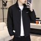 Playboy Men's Jacket 2025 New Youth Casual Versatile Thin Jacket Spring and Autumn Trendy Brand Wear Handsome and Trendy Khaki 2XL 145-165Jin Jin is equal to 0.5 kg