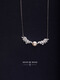 Kechu <Little Angel> original design high-end 925 sterling silver natural pearl necklace clavicle female wings retro fairy necklace freely adjustable within 45CM 1-3 days hair
